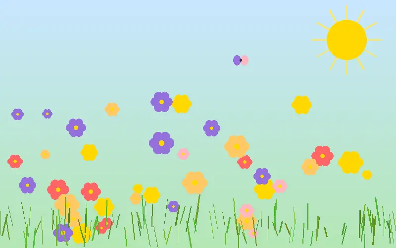 春日草地上盛开的野花 - 17c.com